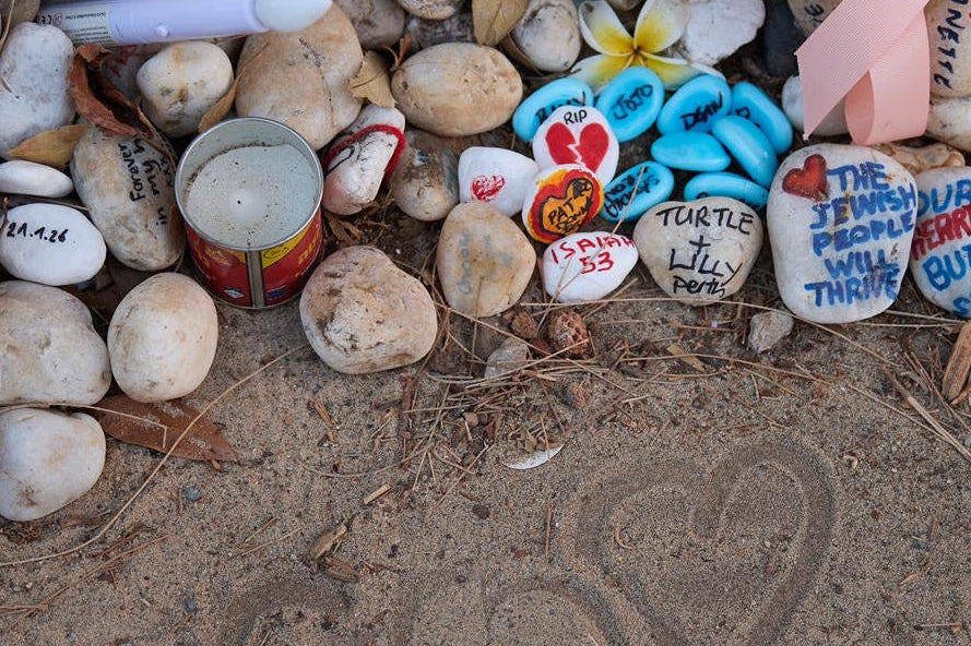 Bondi Remembrance stones, for Bondi terror attack