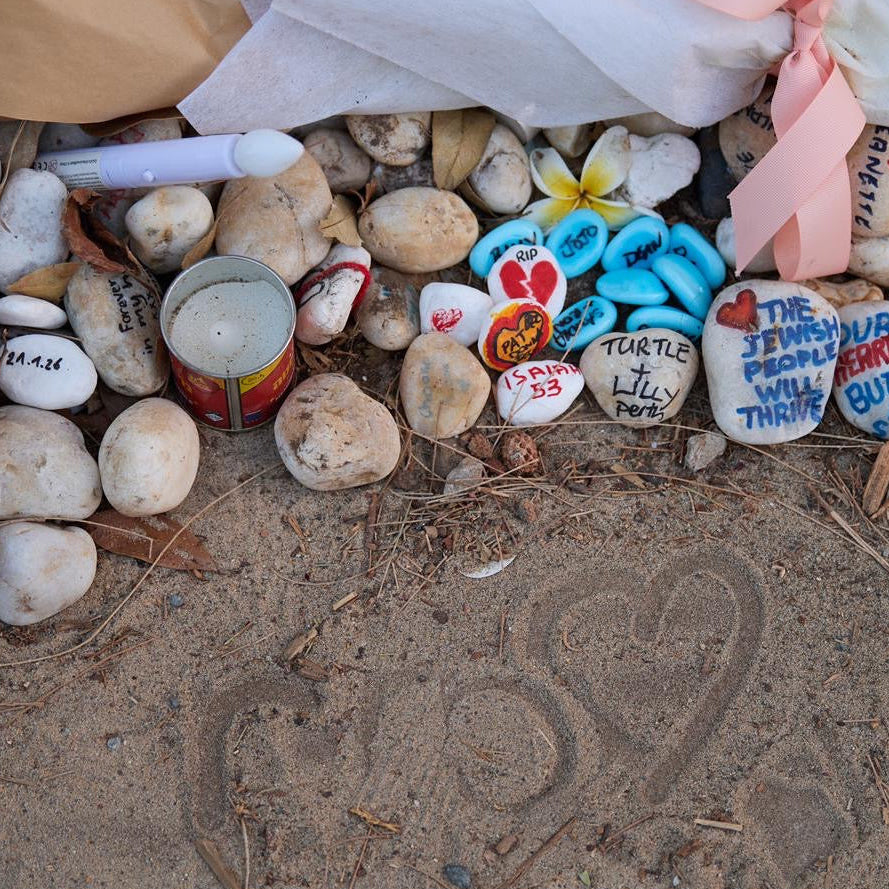 Bondi Remembrance stones, for Bondi terror attack